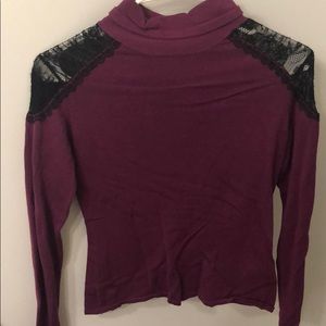 Long sleeve purple sweater